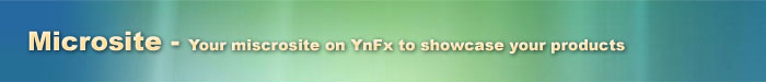 Microsite - Your microsite on YnFx to showcase your products