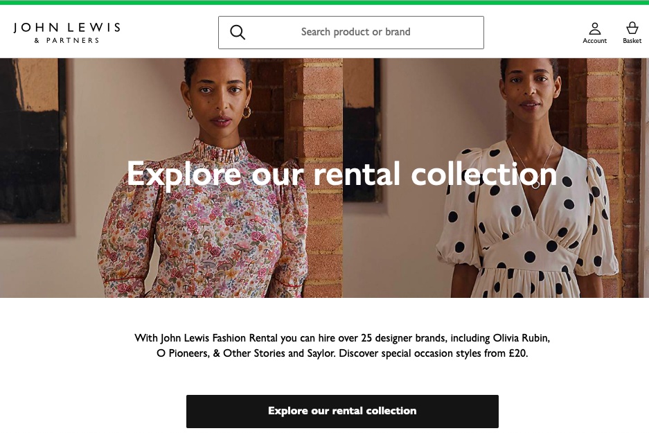 John Lewis launches fashion rental service with HURR